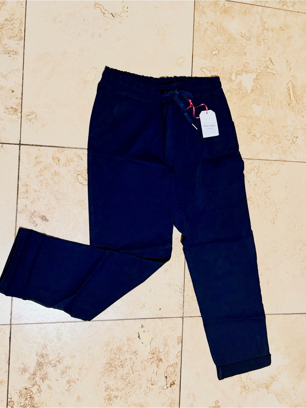 Women's Navy Pull-On Jogger Pants with Drawstring